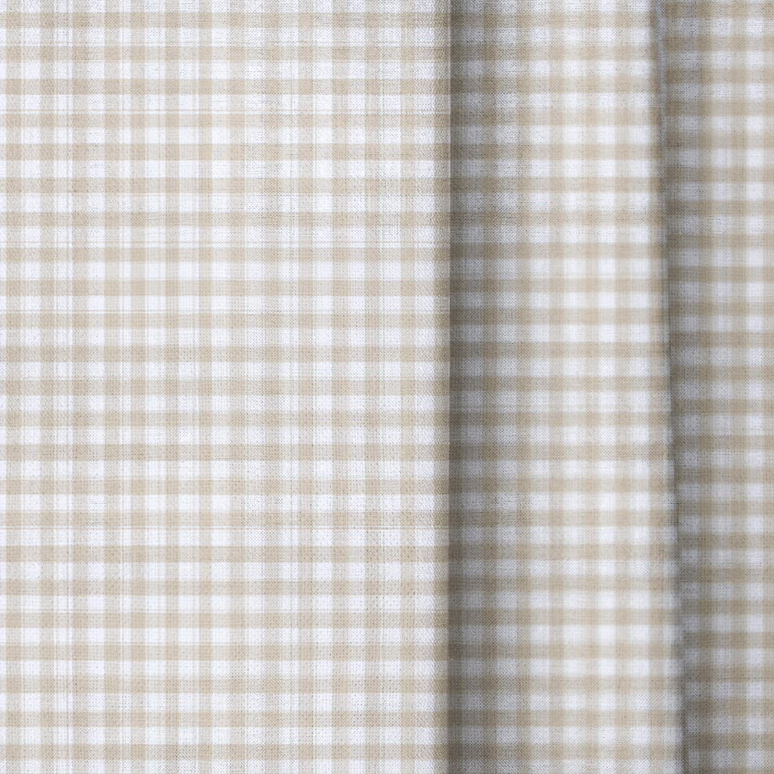 Cream Gingham - Curtain Panel - The Drapery