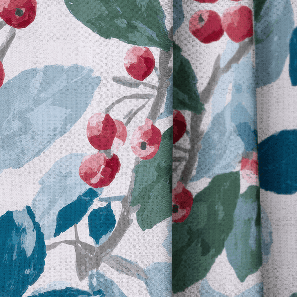 Crimson Berries - Curtain Panel - The Drapery