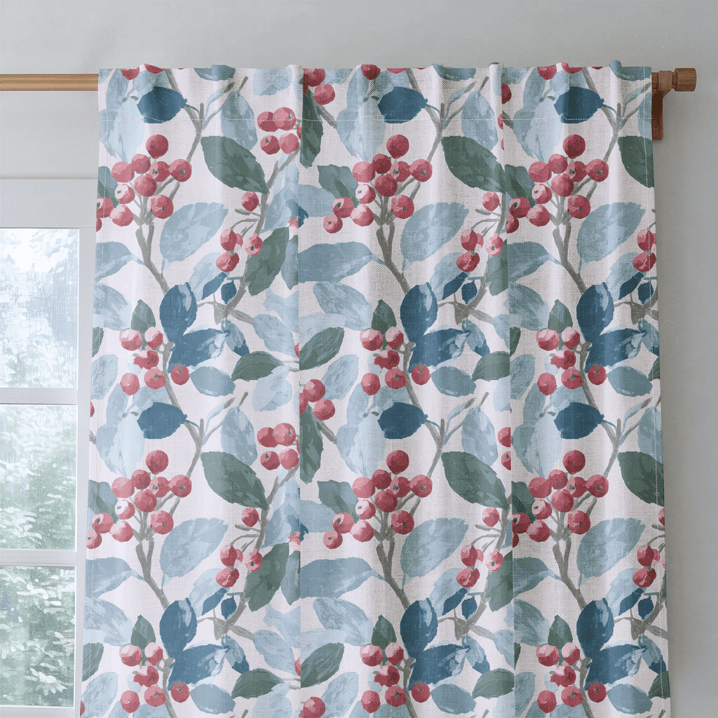 Crimson Berries - Curtain Panel - The Drapery