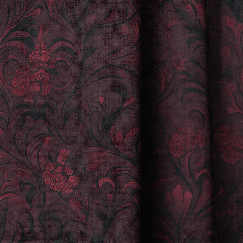 Crimson Chianti - Curtain Panel - The Drapery