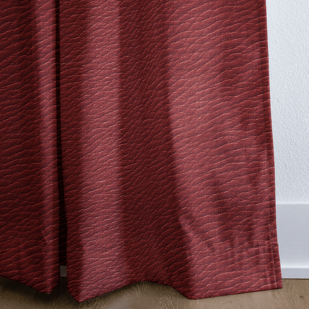 Crimson Hide - Curtain Panel - The Drapery