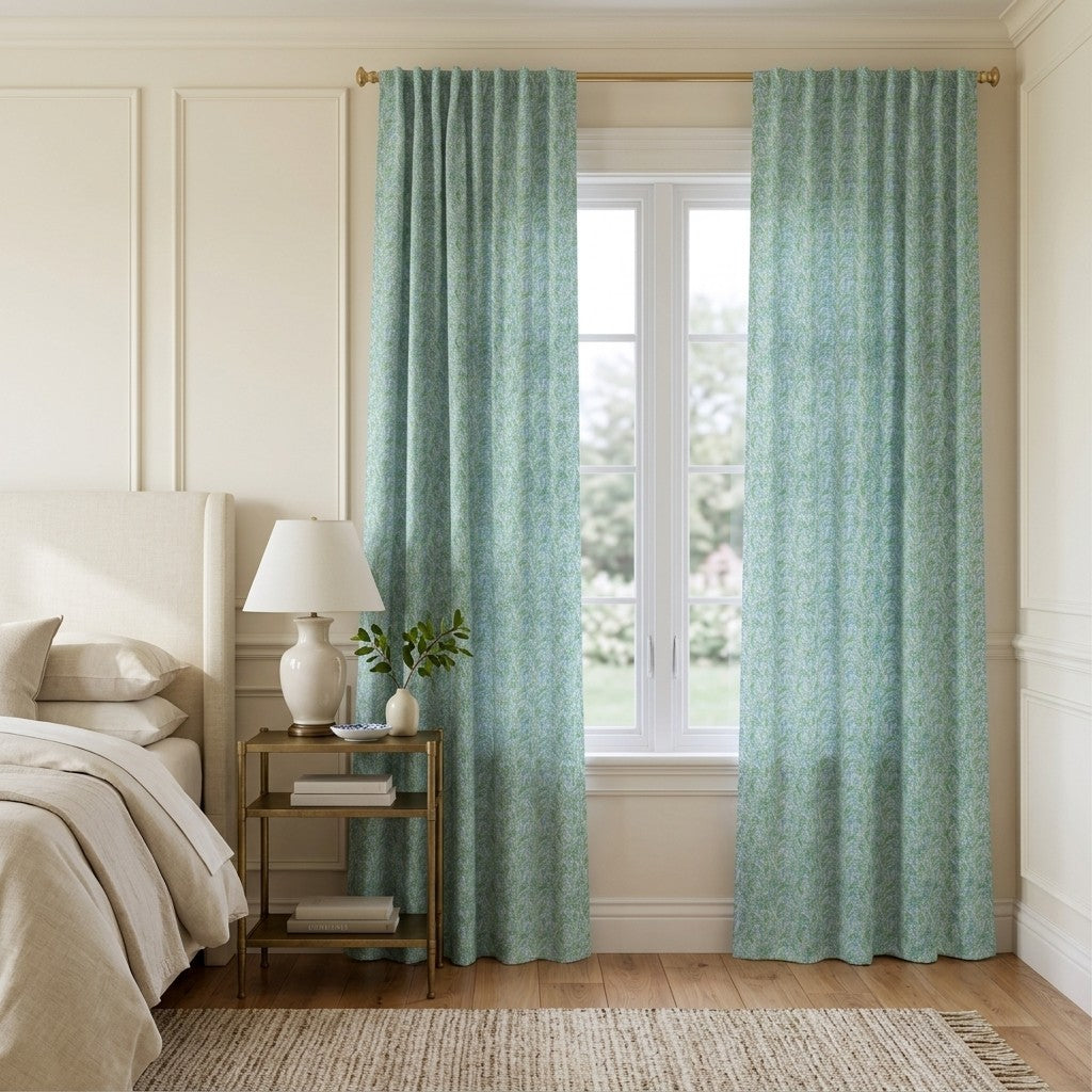 Blue Canopy - Curtain Panel - Serene Bedroom