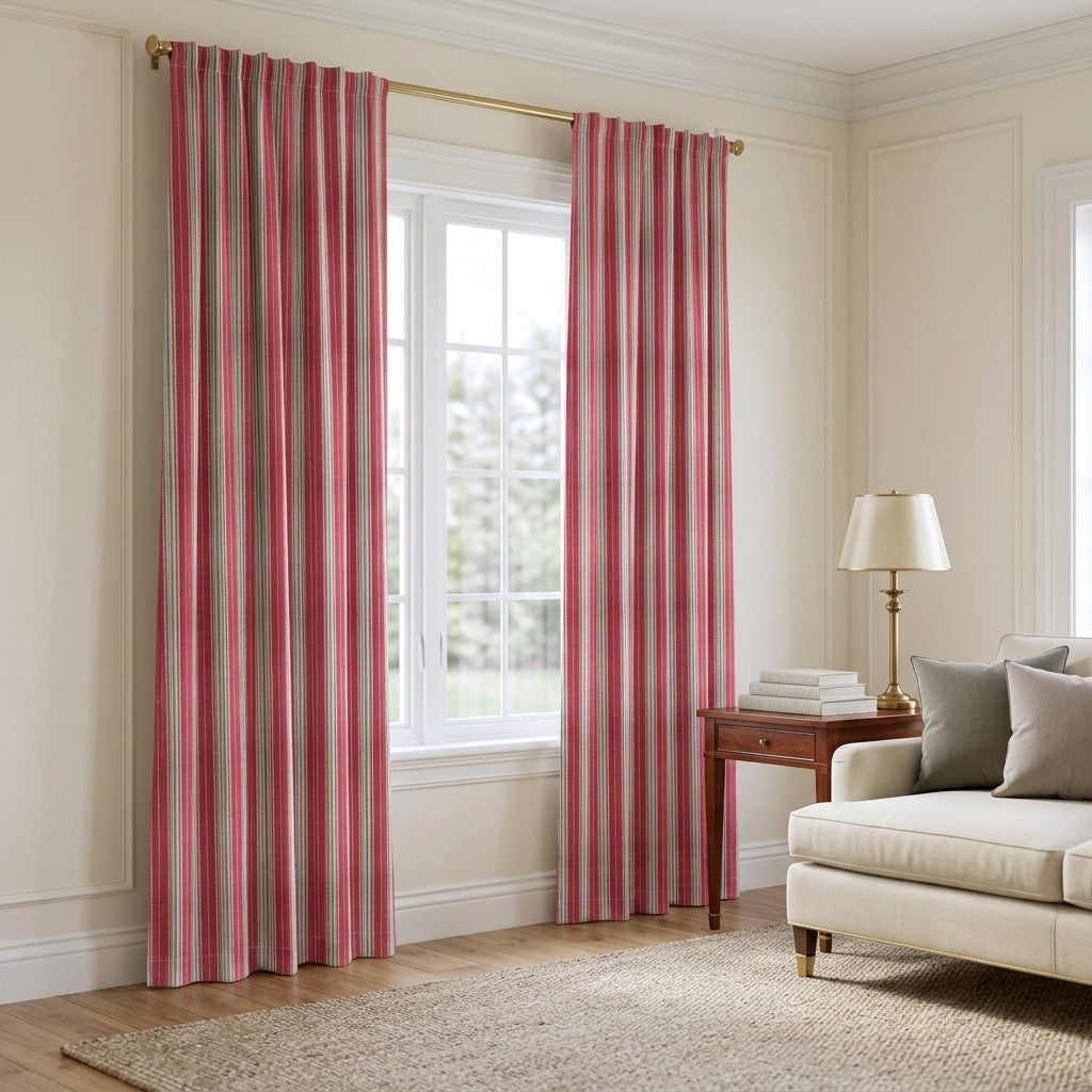 Briony Stripes - Curtain Panel - Classic Living Room