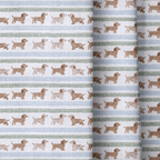 Dachshund Stripes - Curtain Panel - The Drapery