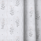 Dainty Floral Stripe - Curtain Panel - The Drapery