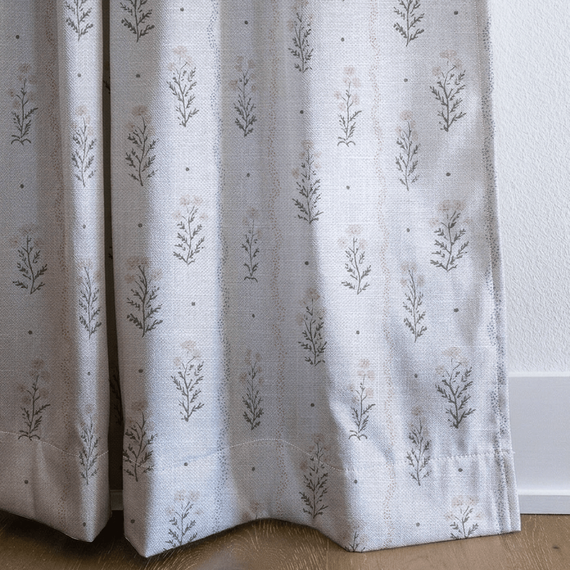 Dainty Floral Stripe - Curtain Panel - The Drapery