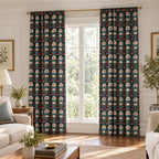 Damask After Dark - Curtain Panel - The Drapery