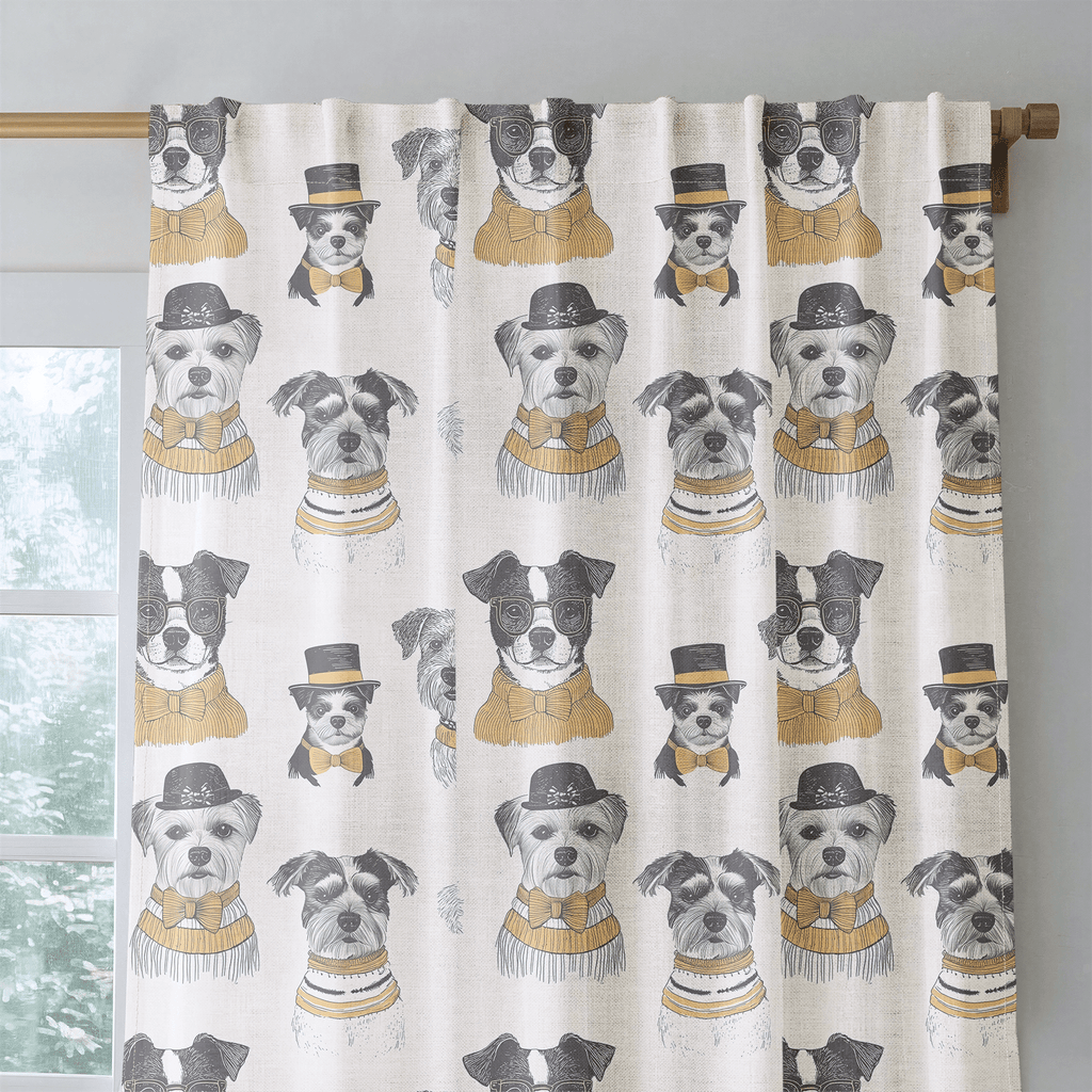 Dapper Dogs - Curtain Panel - The Drapery
