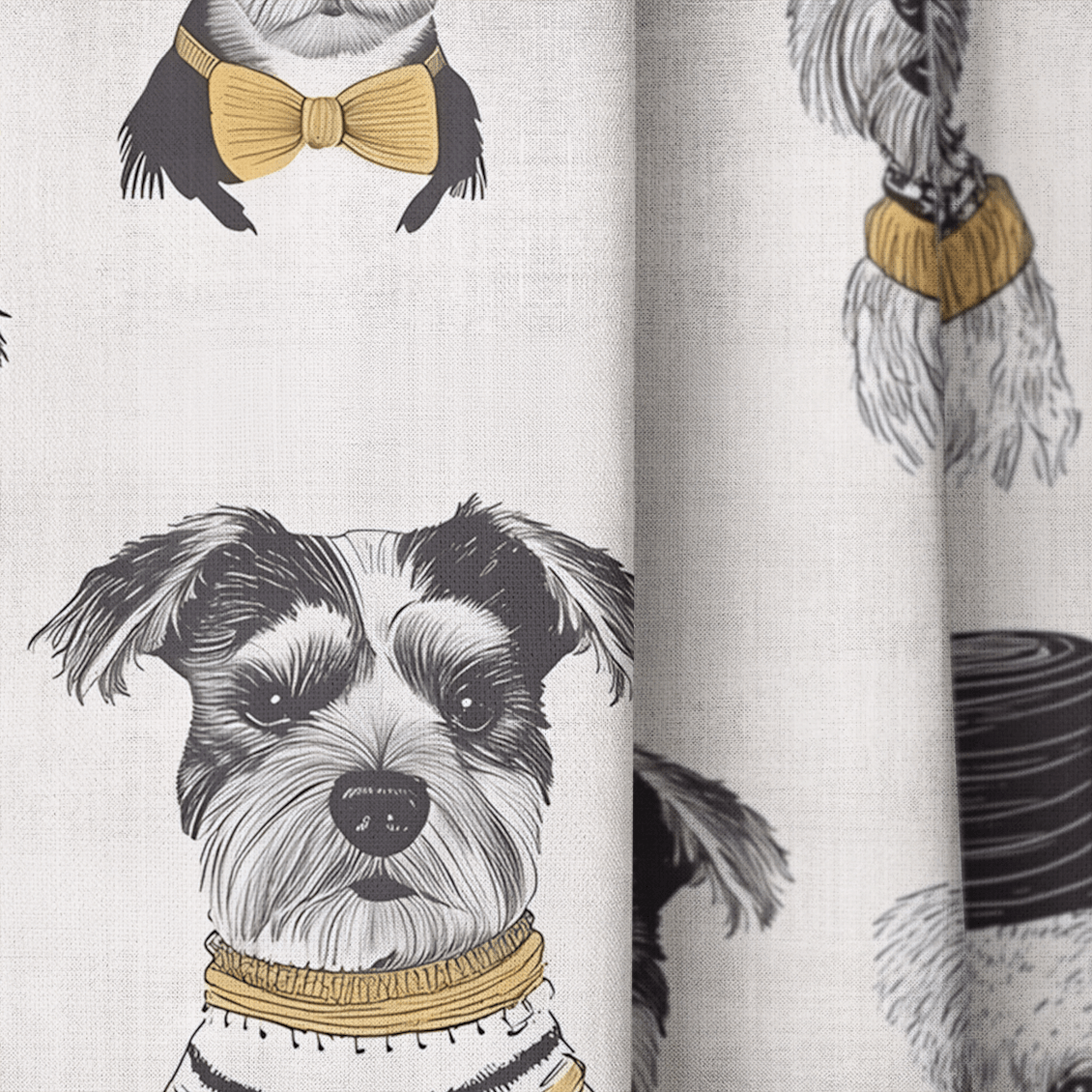 Dapper Dogs - Curtain Panel - The Drapery
