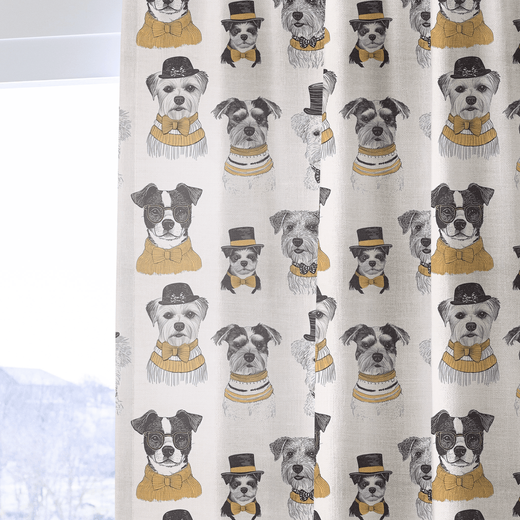 Dapper Dogs - Curtain Panel - The Drapery