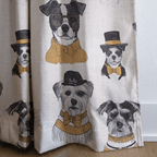 Dapper Dogs - Curtain Panel - The Drapery