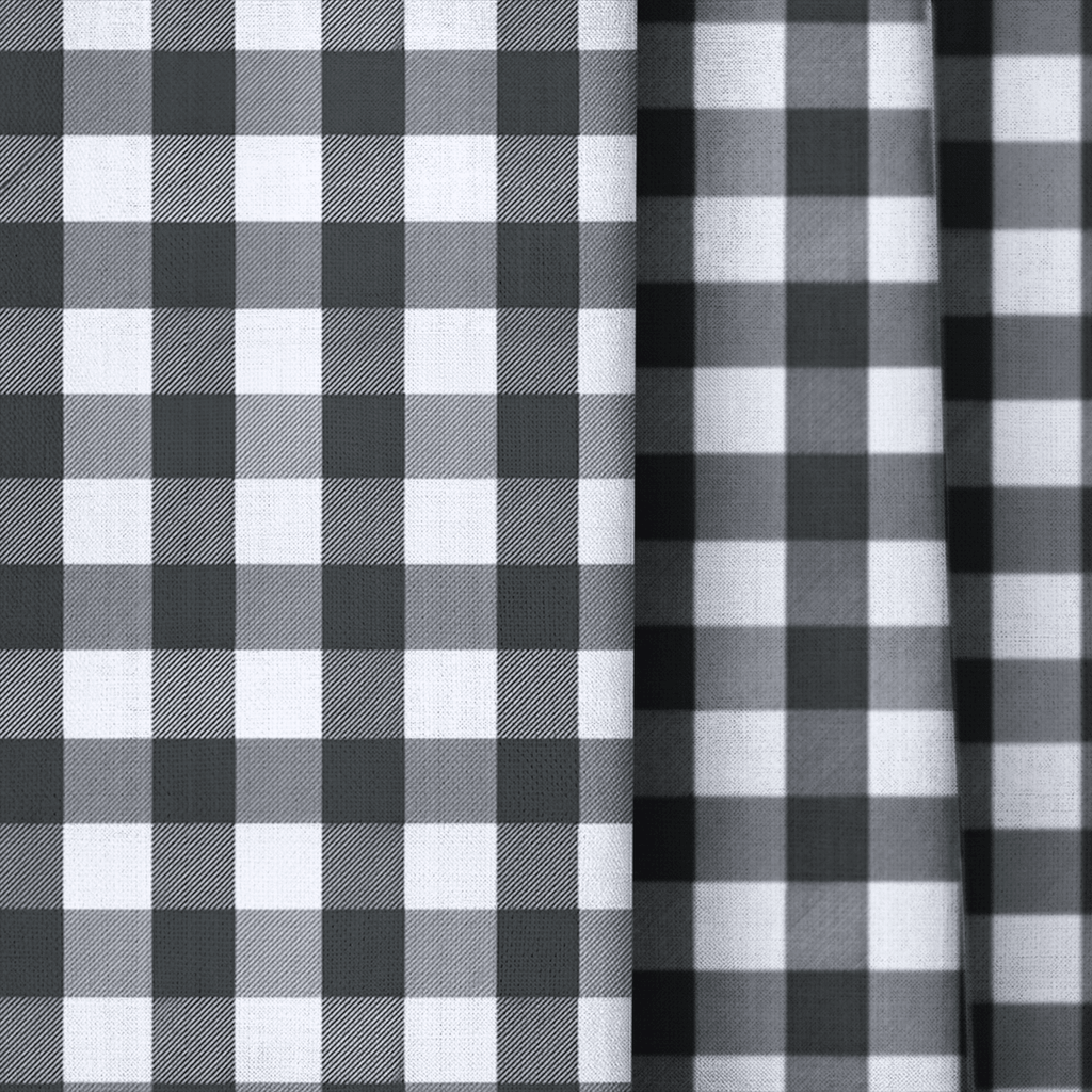 Dark Grid - Curtain Panel - The Drapery
