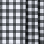 Dark Grid - Curtain Panel - The Drapery