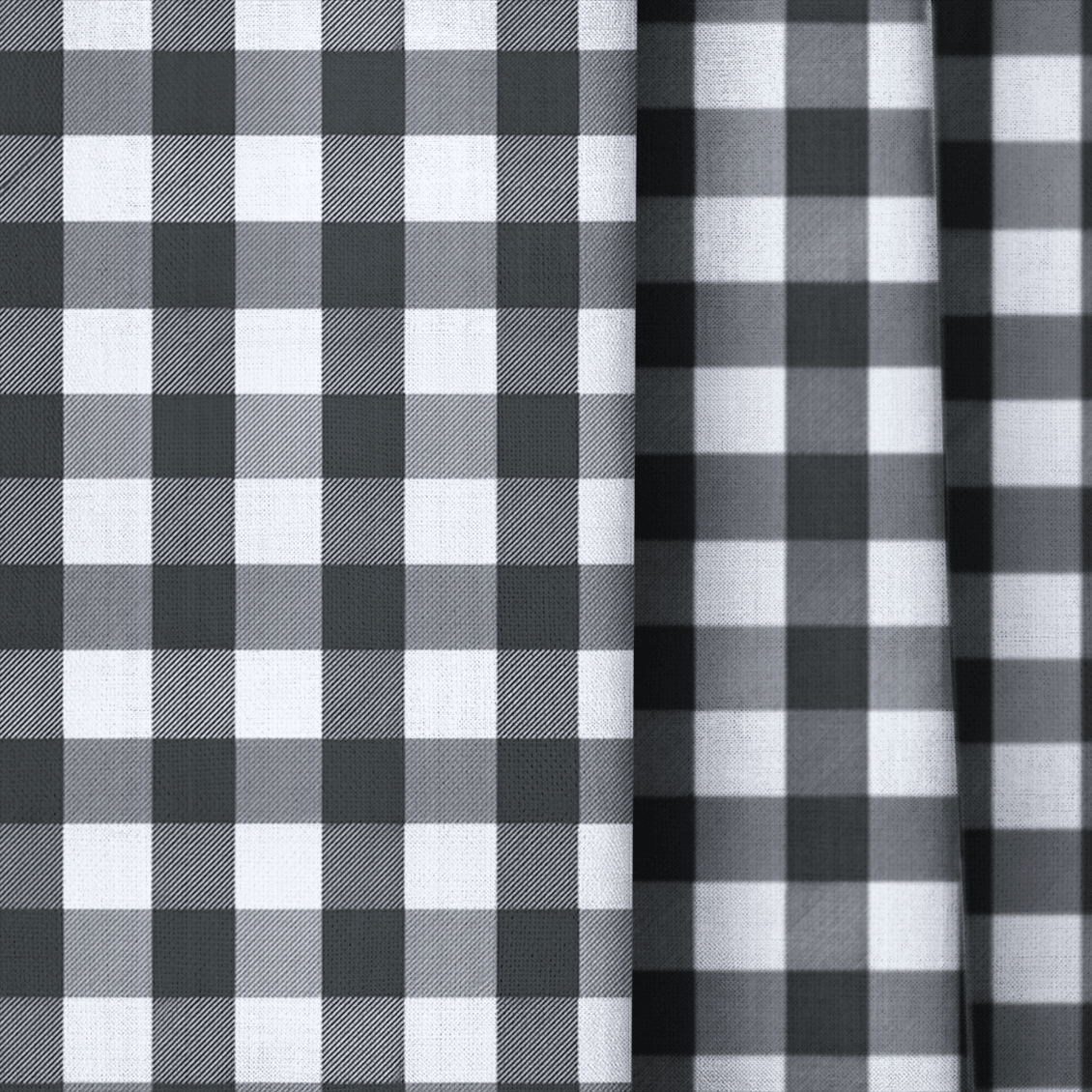 Dark Grid - Curtain Panel - The Drapery