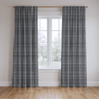 Dark Grid - Curtain Panel - The Drapery