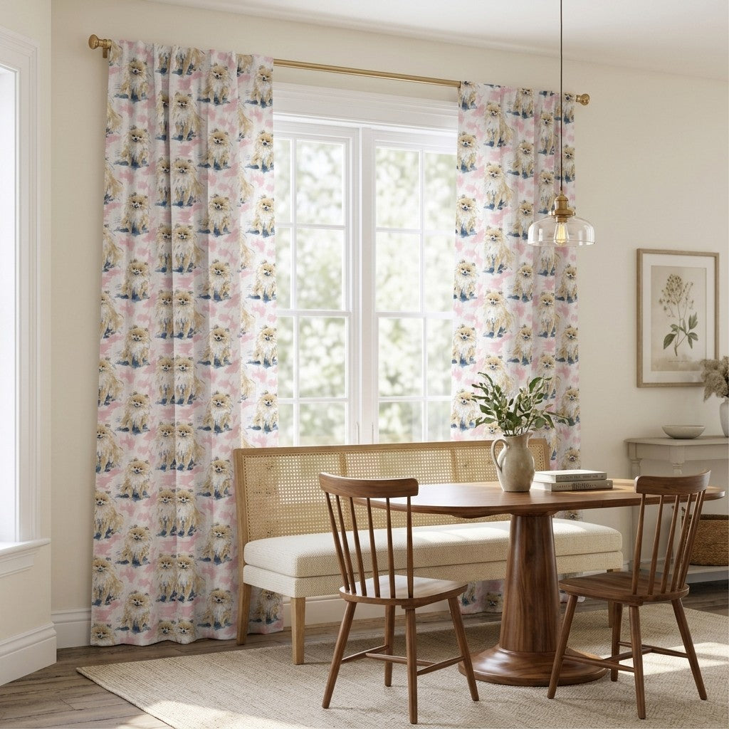 Cloud Nine Pom - Curtain Panel - Breakfast Nook