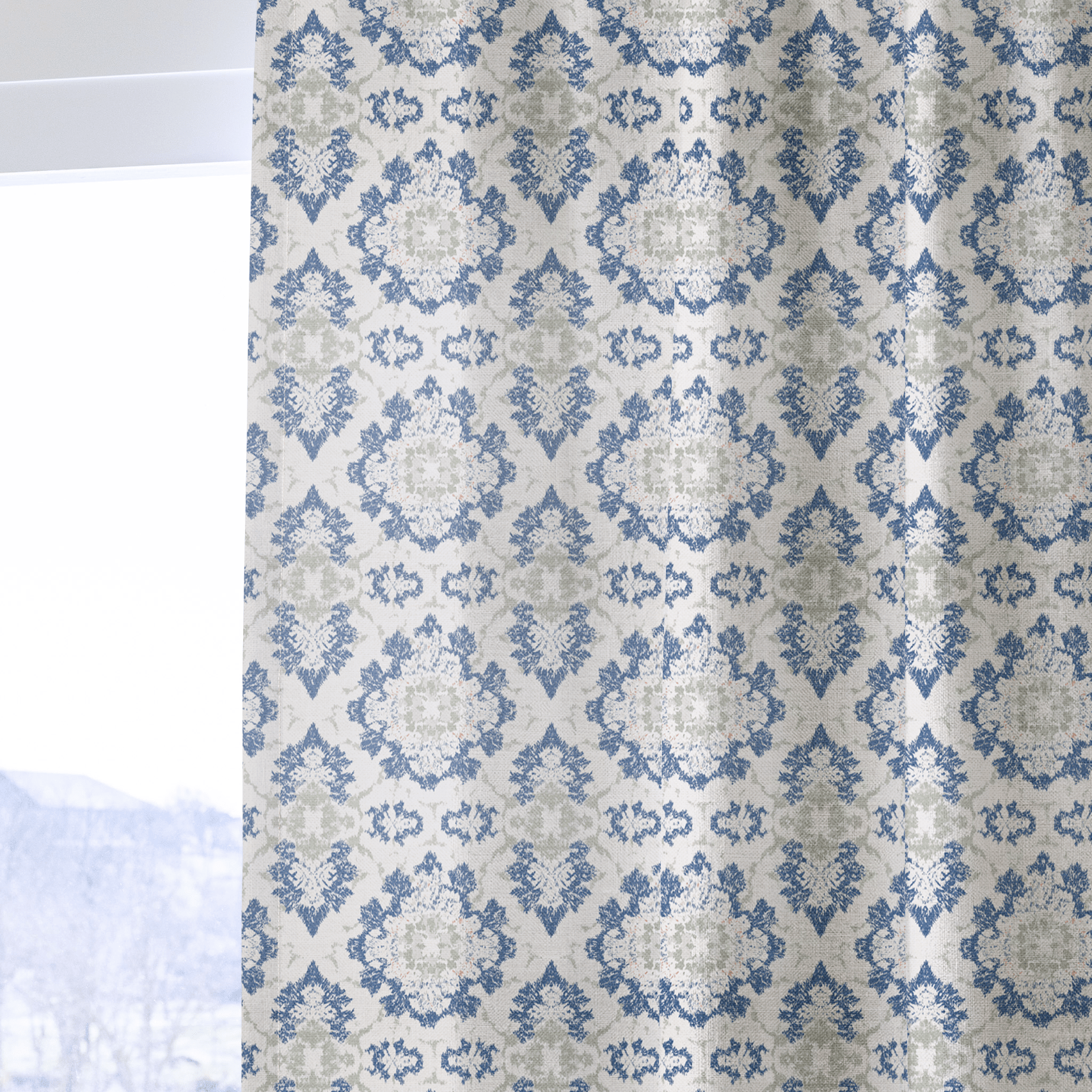 Deily Damask - Curtain Panel - The Drapery