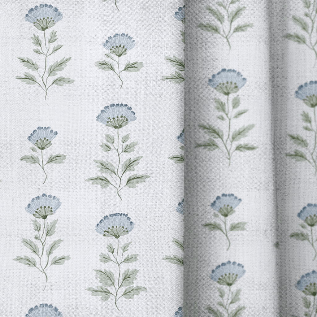 Delphine Sprig - Curtain Panel - The Drapery