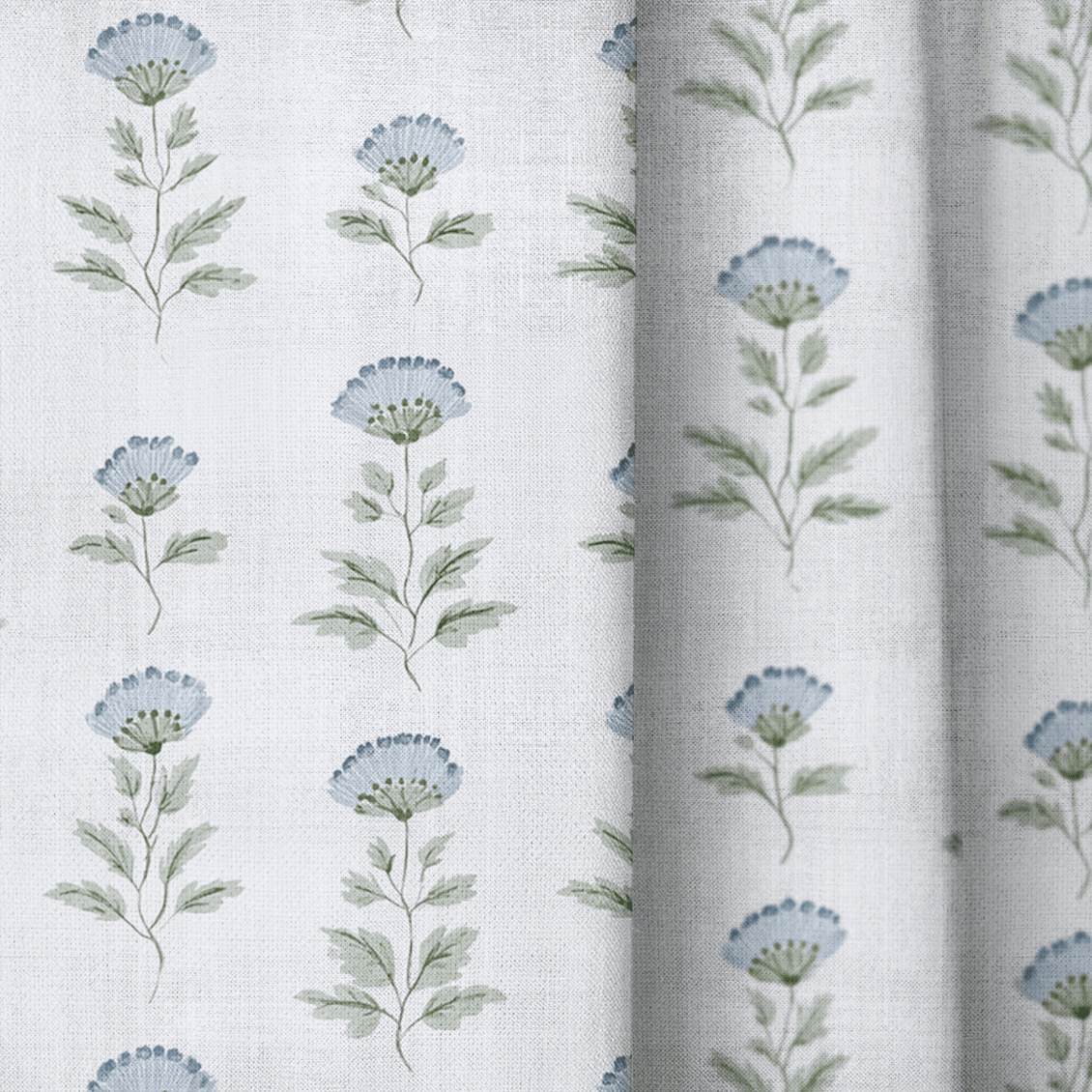 Delphine Sprig - Curtain Panel - The Drapery