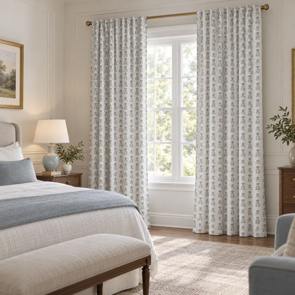 Delphine Sprig - Curtain Panel - The Drapery