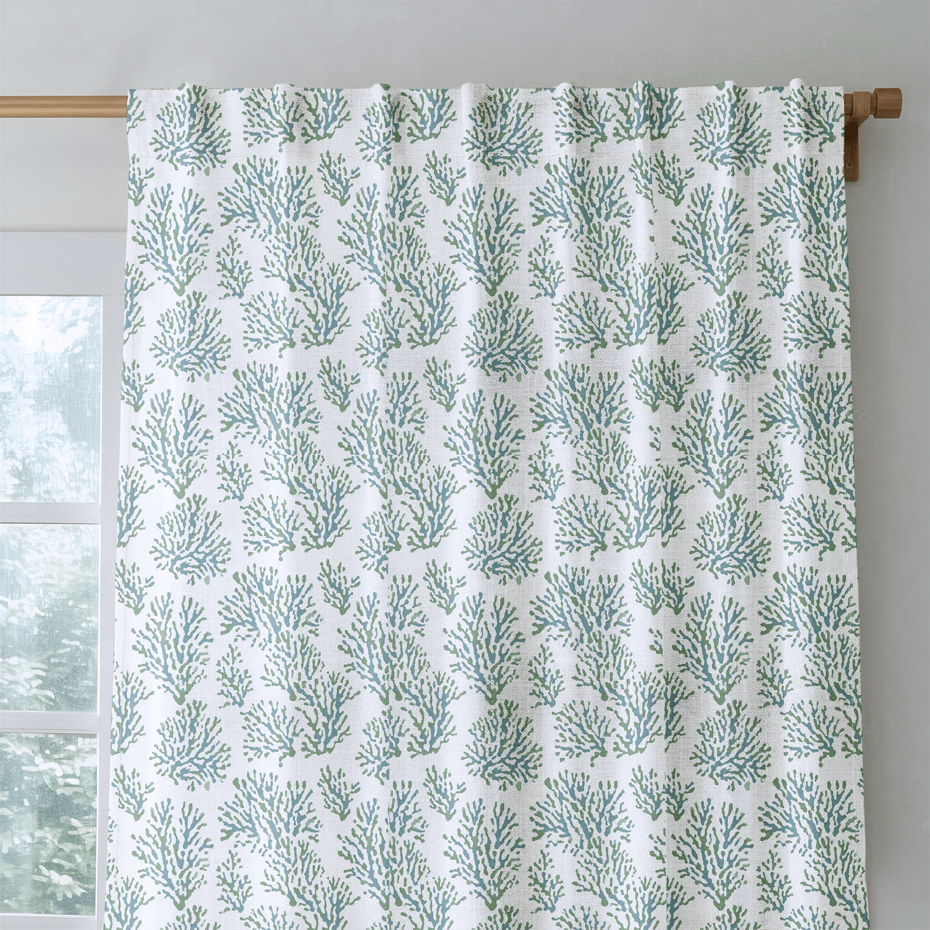 Denholm Coral - Curtain Panel - The Drapery