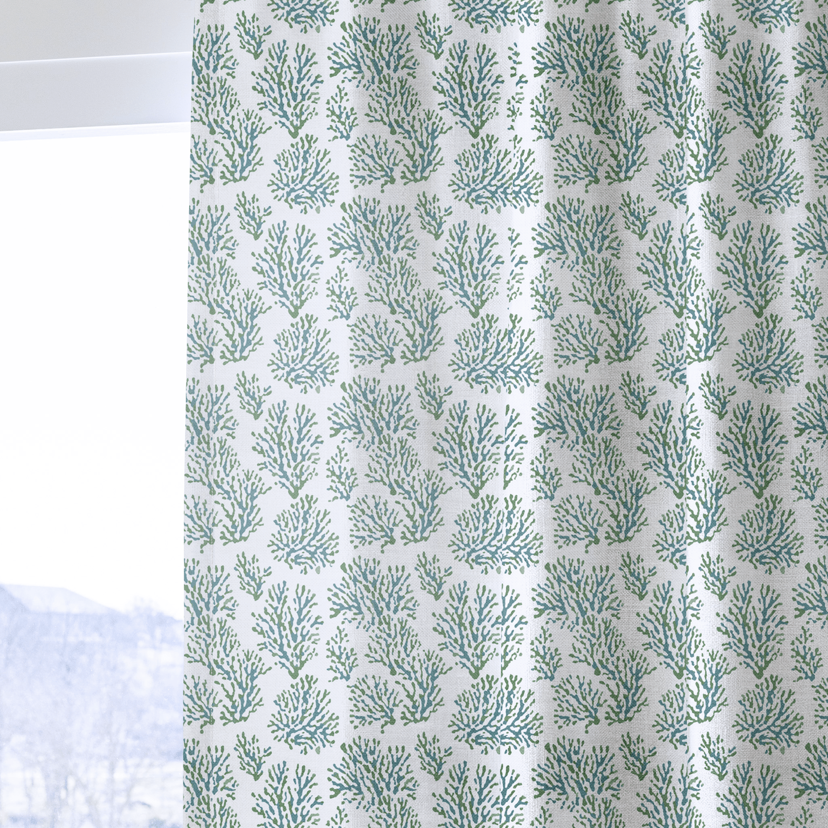 Denholm Coral - Curtain Panel - The Drapery