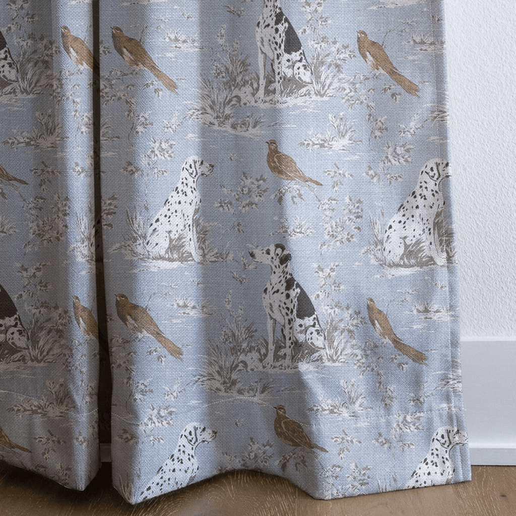 Dog and Birds - Curtain Panel - The Drapery