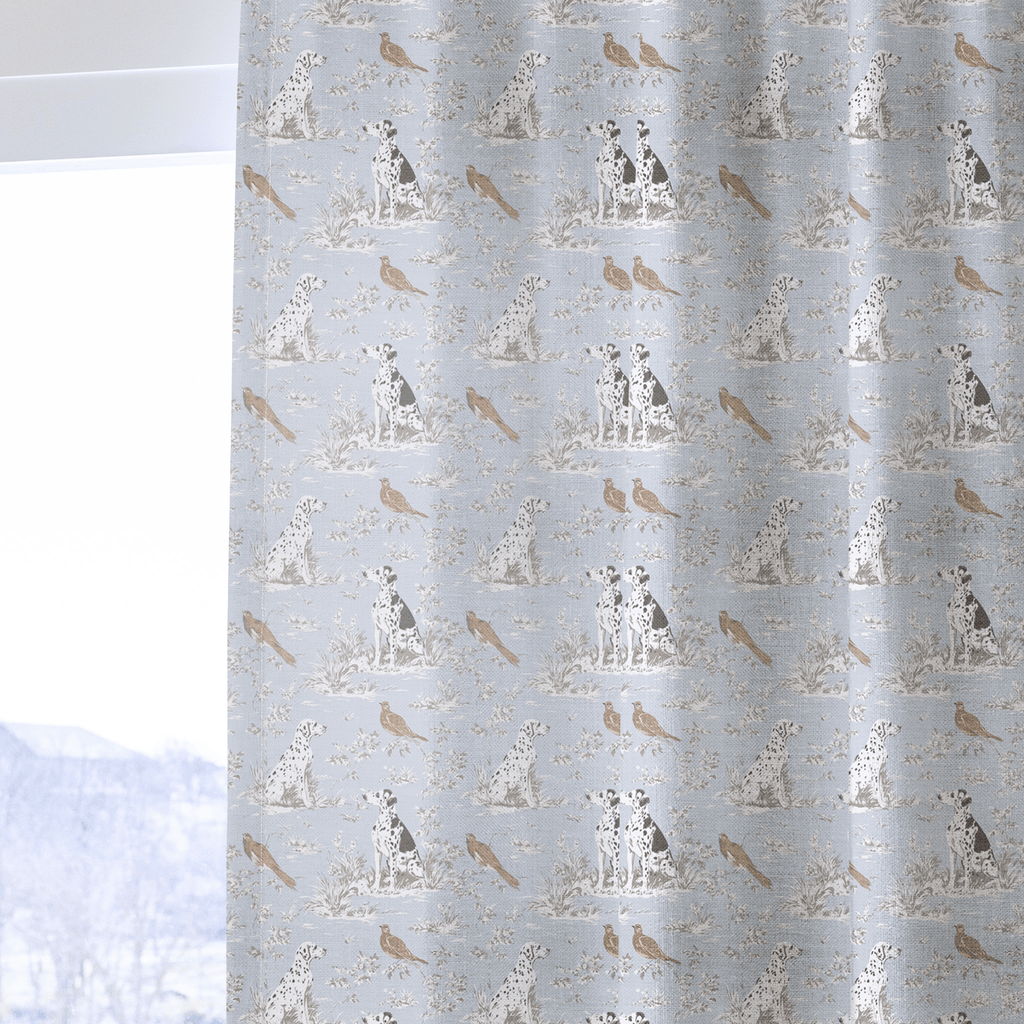 Dog and Birds - Curtain Panel - The Drapery