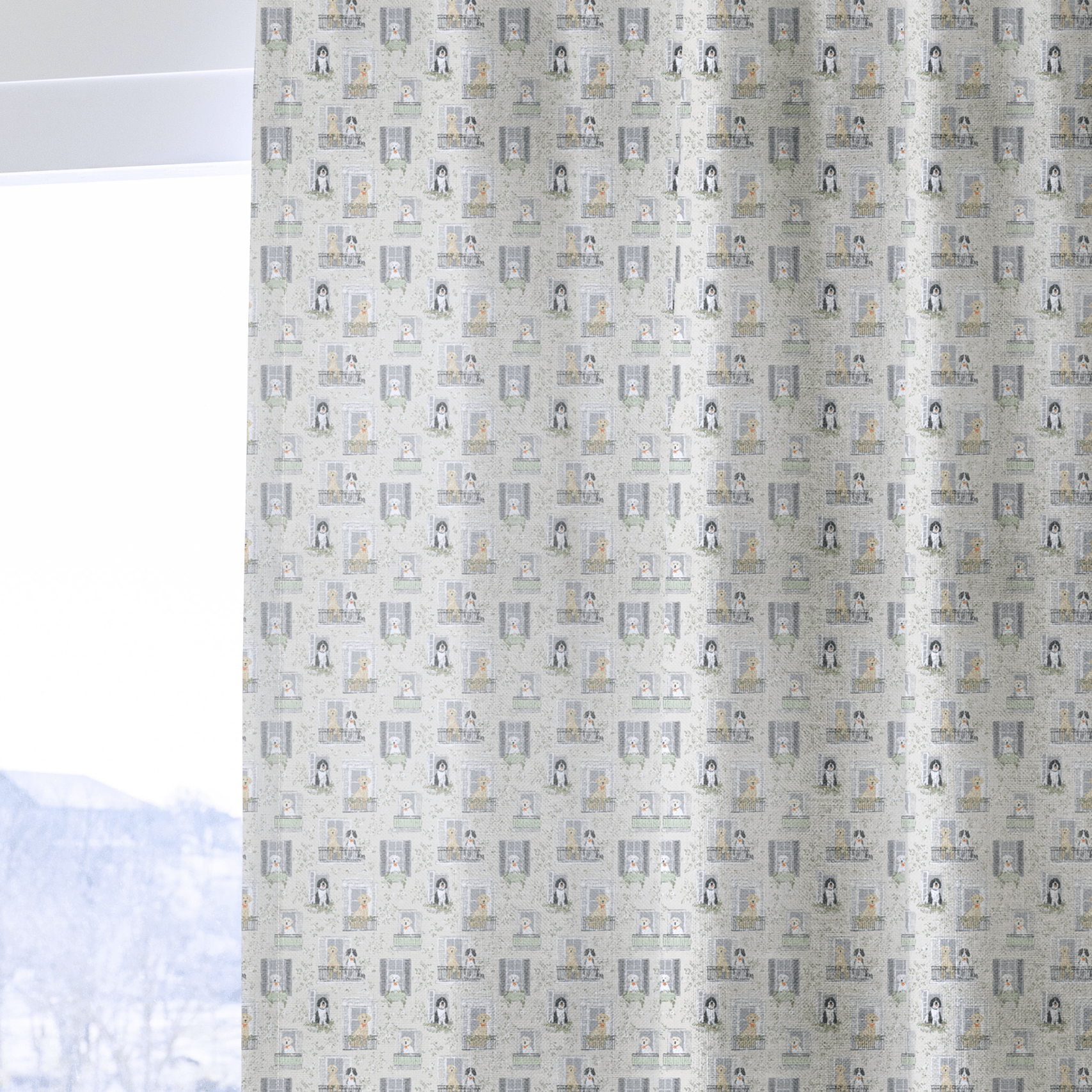 Doggy in the Window - Curtain Panel - The Drapery