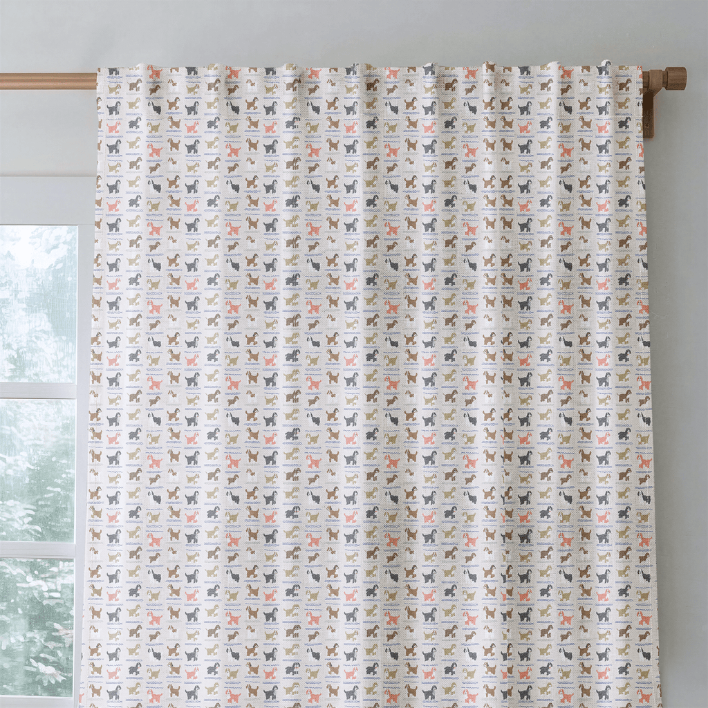Doodle Waves - Curtain Panel - The Drapery