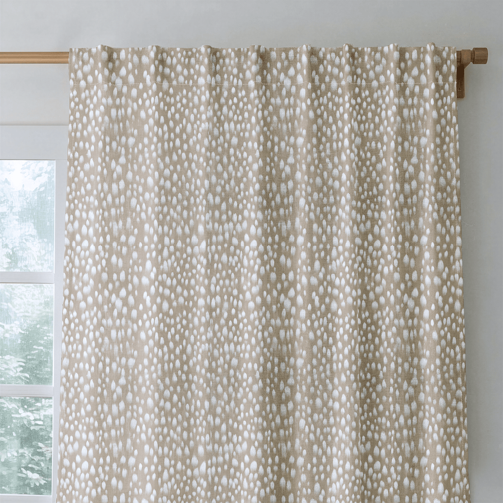 Dotted Fawn - Curtain Panel - The Drapery