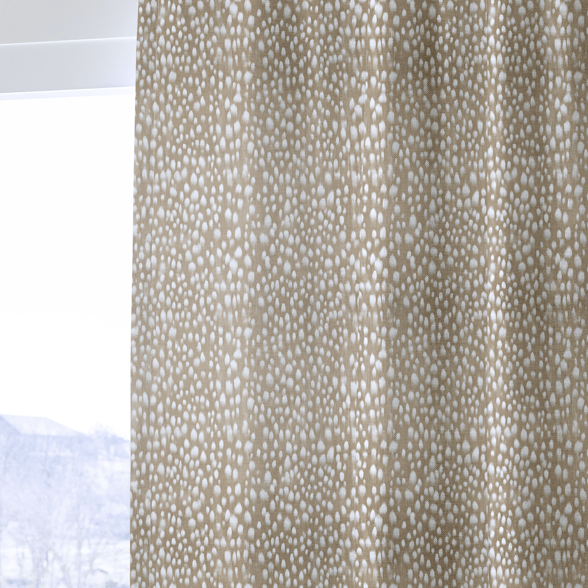 Dotted Fawn - Curtain Panel - The Drapery