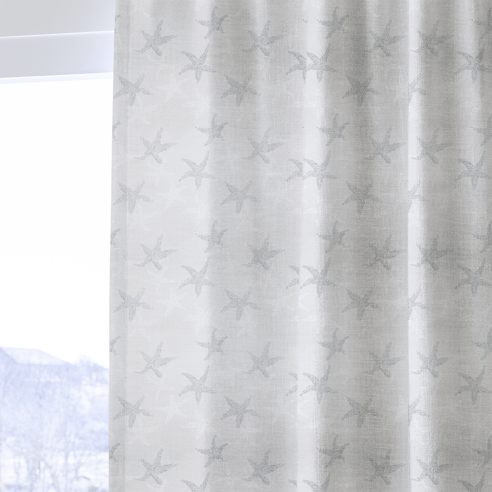 Dotted Starfish - Curtain Panel - The Drapery