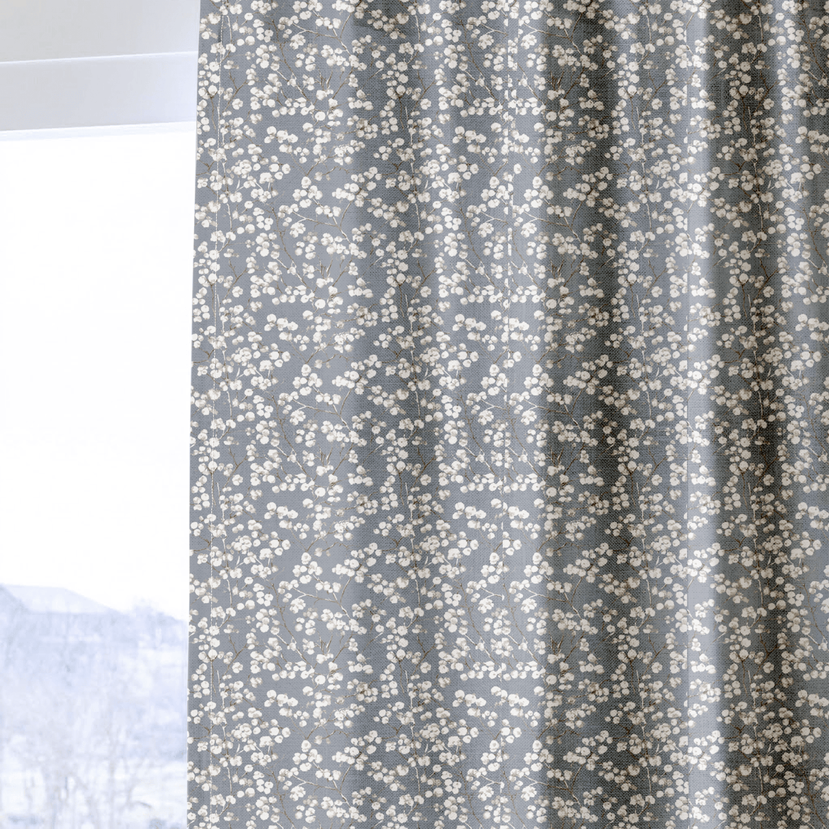 Dove Branch - Curtain Panel - The Drapery