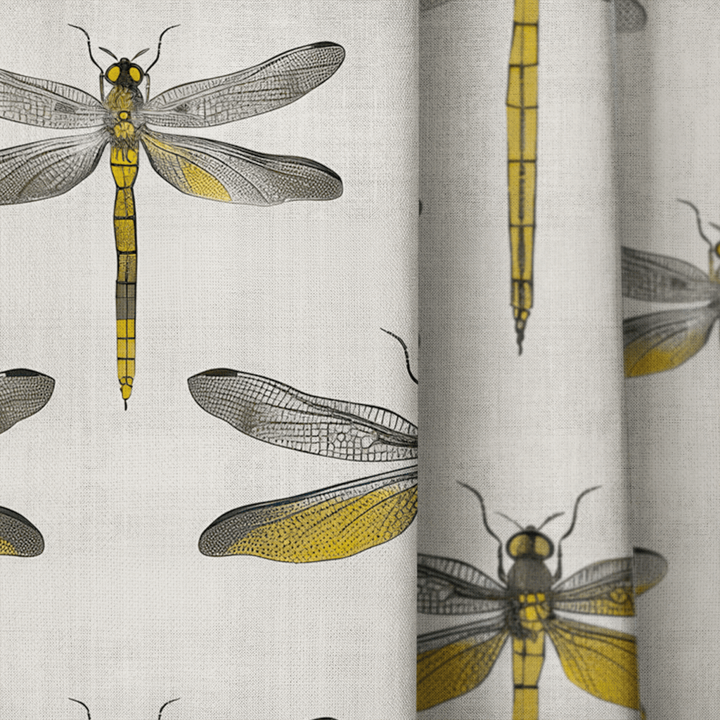 Dragonfly Disco - Curtain Panel - The Drapery