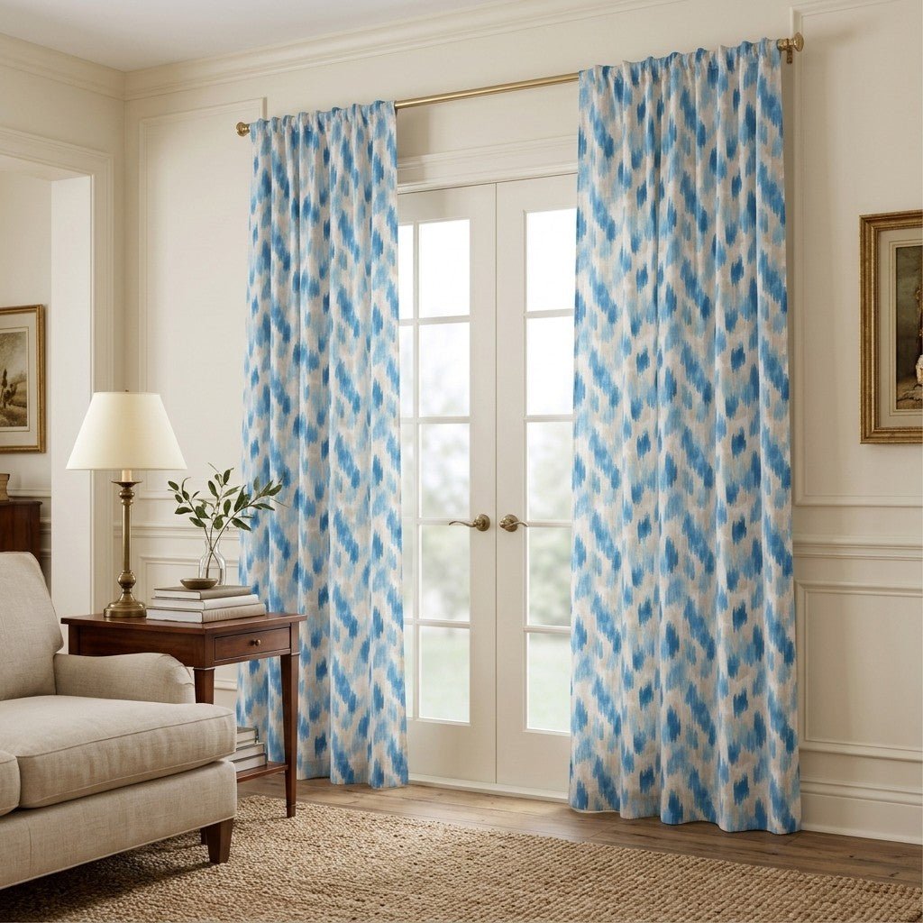 Dream Blue - Curtain Panel - The Drapery