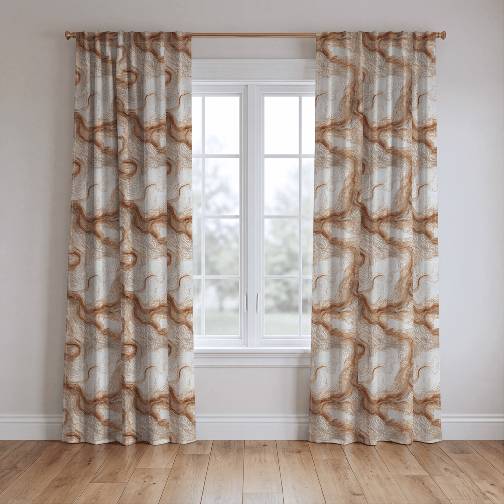 Drifted Layers Pattern - Curtain Panel - The Drapery