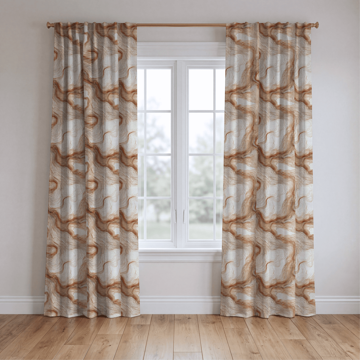 Drifted Layers Pattern - Curtain Panel - The Drapery