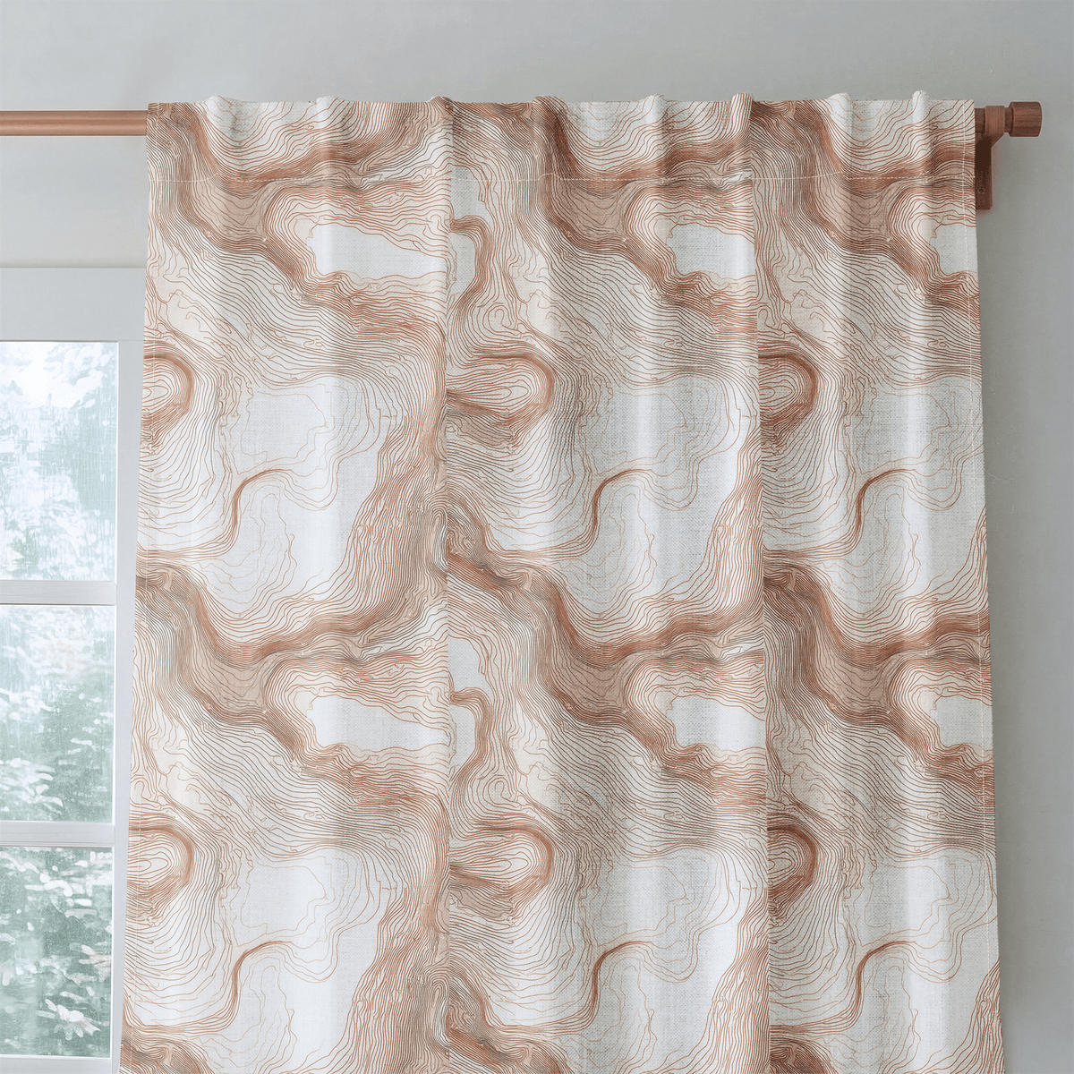 Drifted Layers Pattern - Curtain Panel - The Drapery