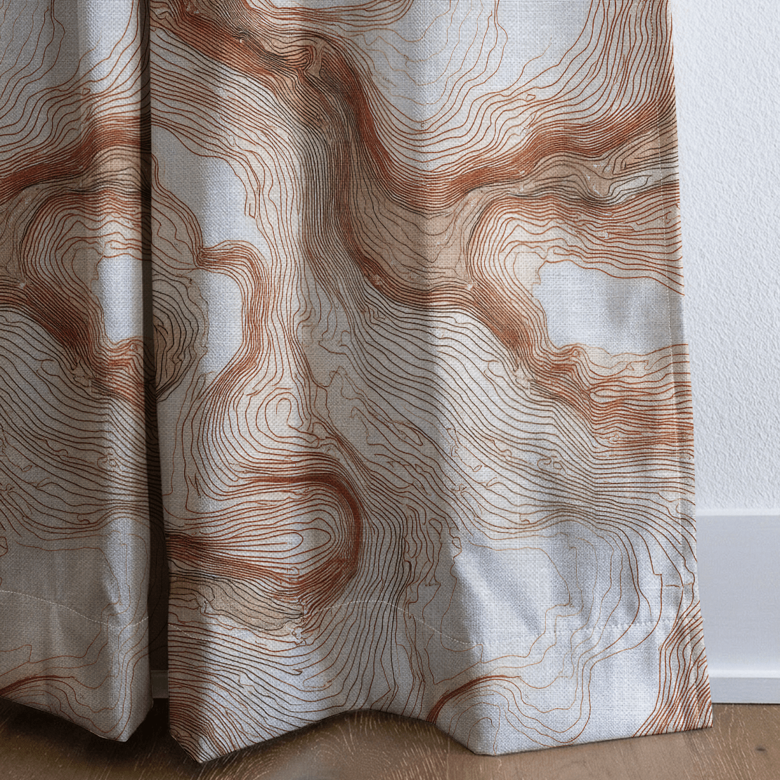 Drifted Layers Pattern - Curtain Panel - The Drapery