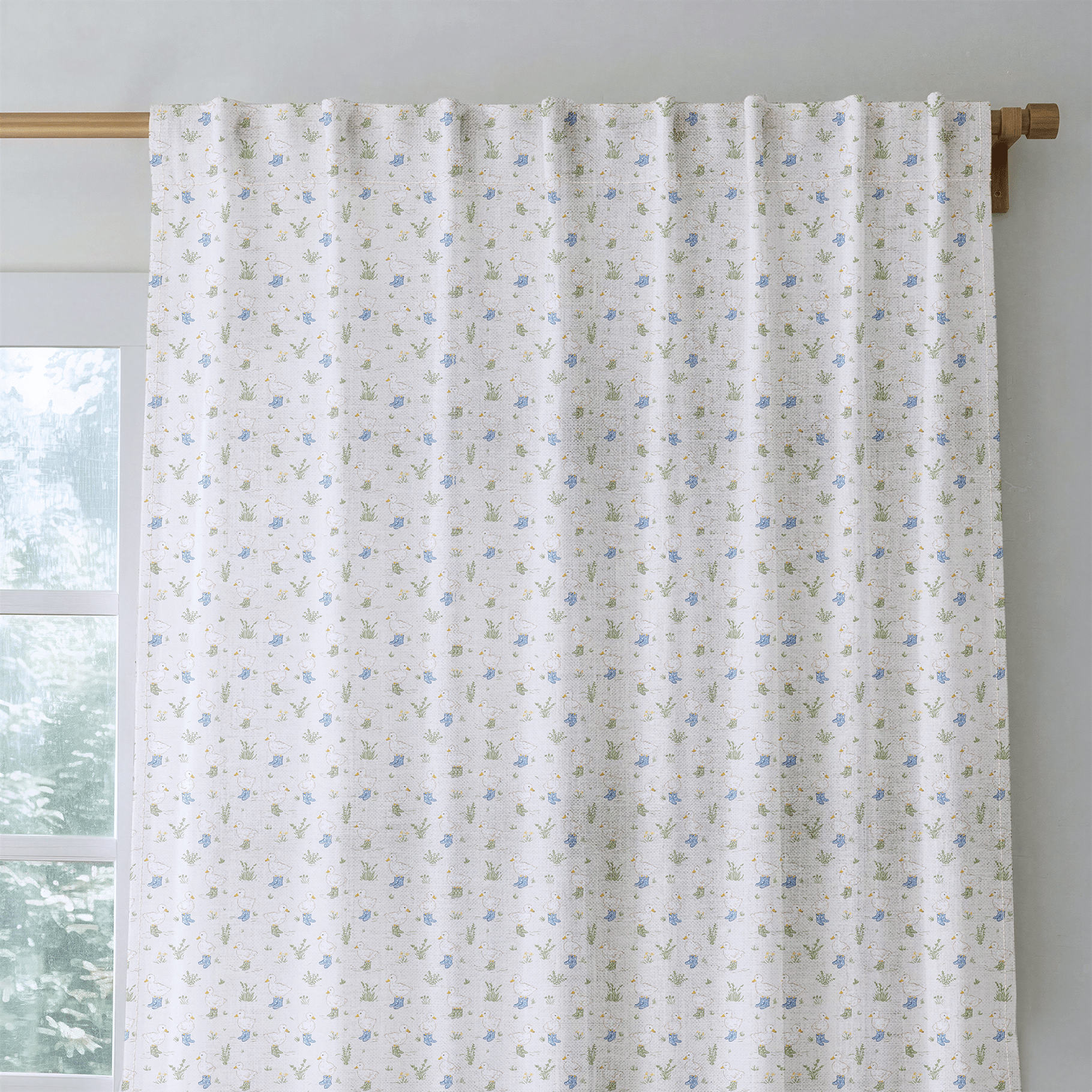 Ducklings in the Rain - Curtain Panel - The Drapery