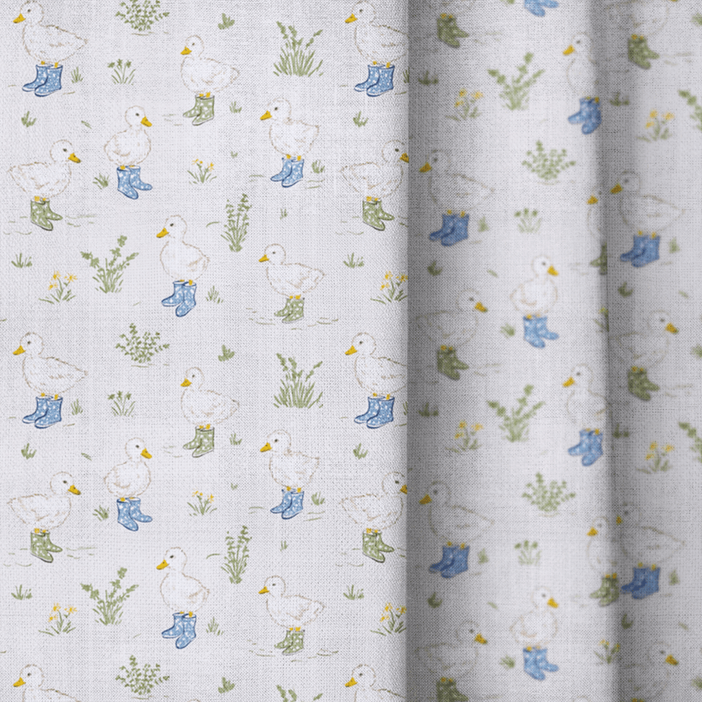 Ducklings in the Rain - Curtain Panel - The Drapery