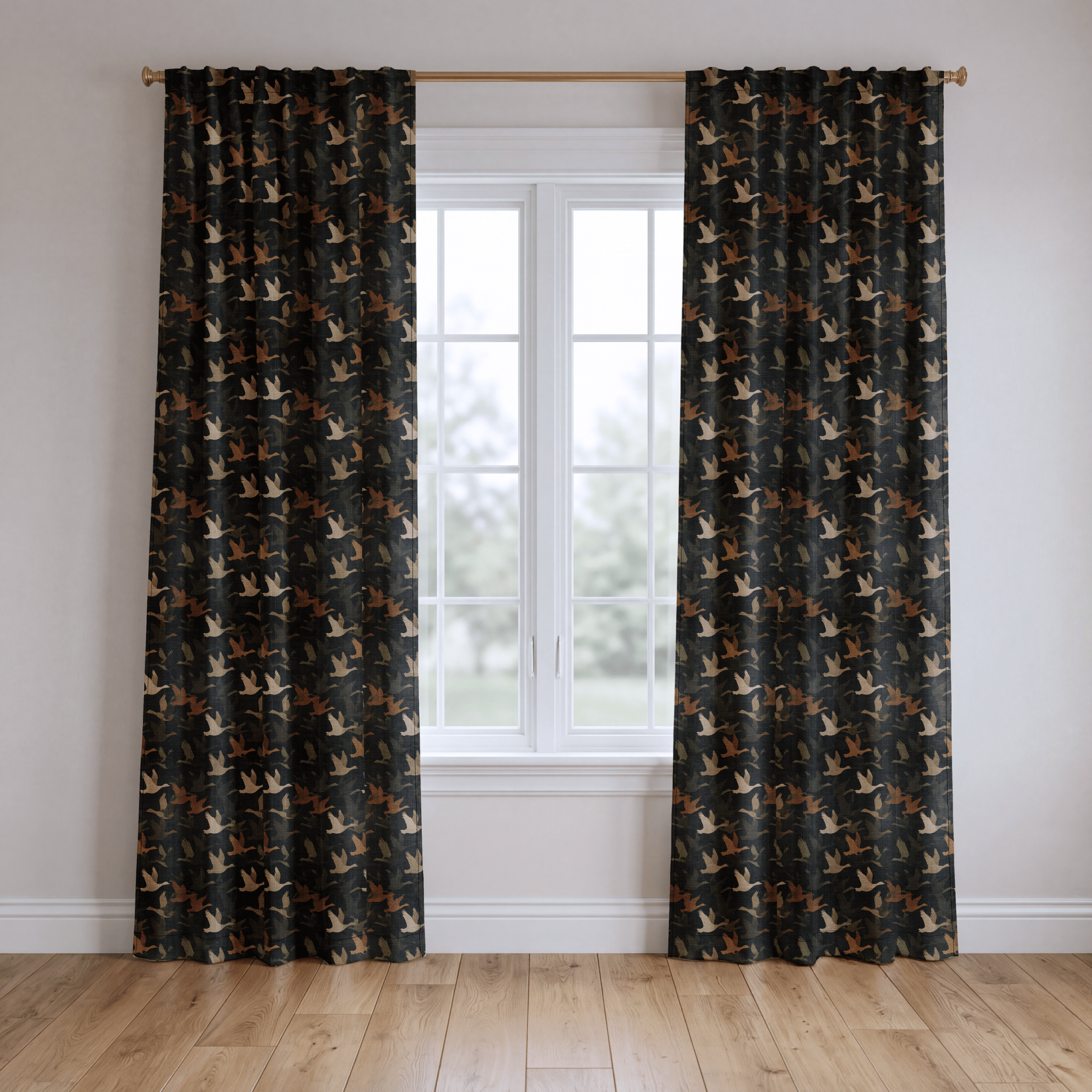 Ducks Fly - Curtain Panel - The Drapery