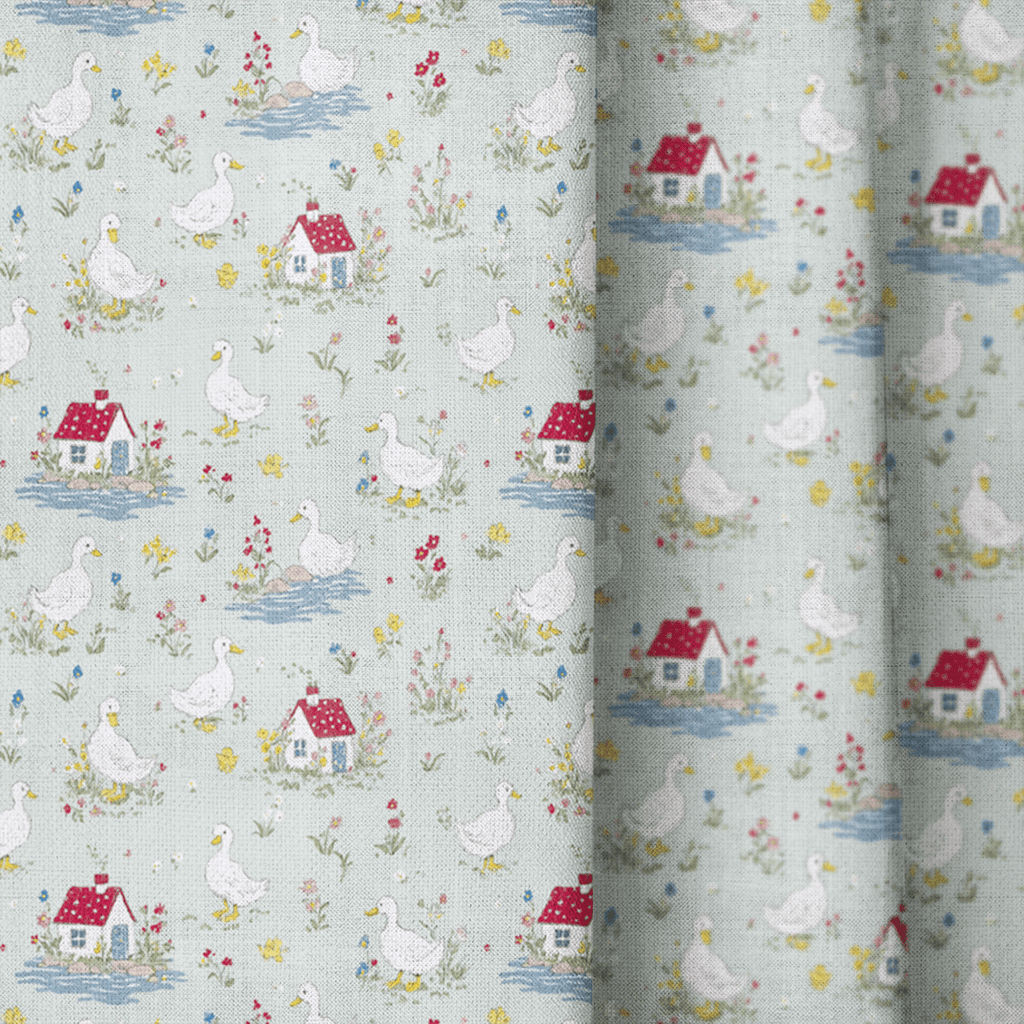 Ducks on the Loose - Curtain Panel - The Drapery