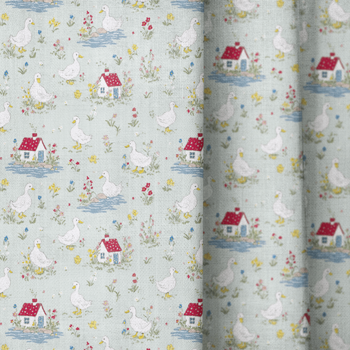 Ducks on the Loose - Curtain Panel - The Drapery
