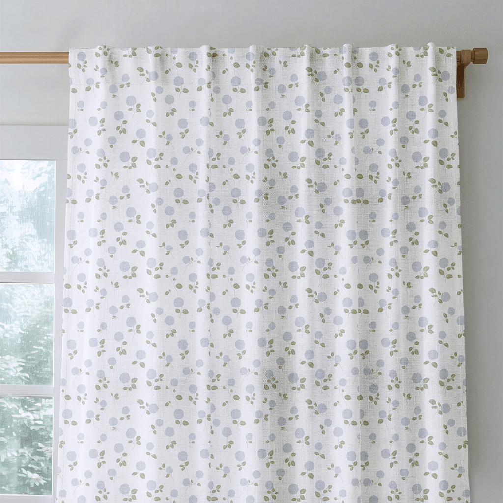 East Coast Hydrangeas - Curtain Panel - The Drapery