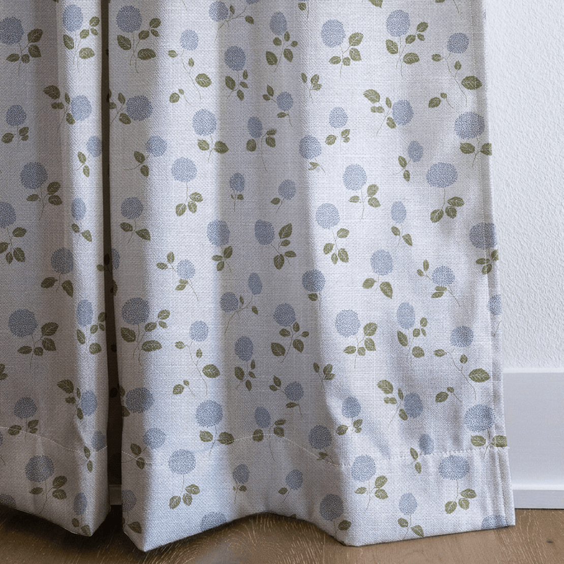 East Coast Hydrangeas - Curtain Panel - The Drapery