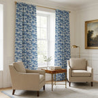Blue Waves - Curtain Panel - Polished Sitting Room
