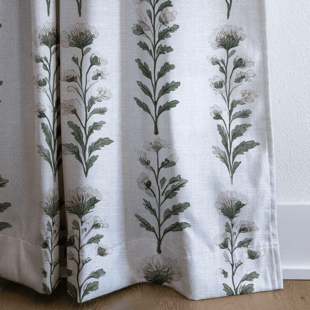 Effie Block Print - Curtain Panel - The Drapery