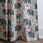 Elephant Jungle - Curtain Panel - The Drapery